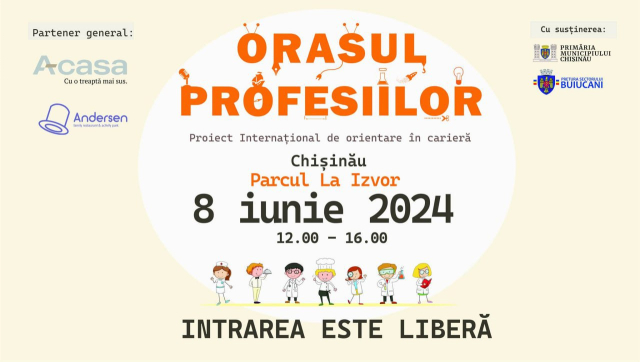 Orașul Profesiilor – eveniment de orientare profesională pentru copii în Parcul „La Izvor”